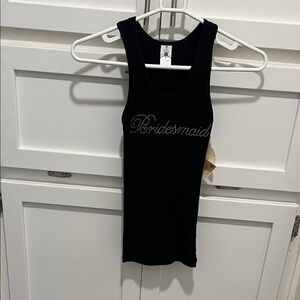 Black Bridesmaid Tank Top